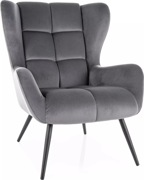 Изображение товара Кресло мягкое Signal Louis Velvet (14 серый/черный)