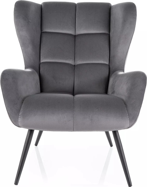 Изображение товара Кресло мягкое Signal Louis Velvet (14 серый/черный)