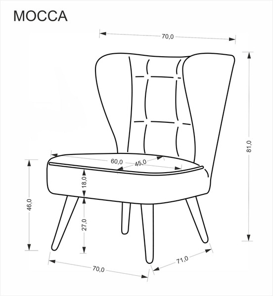 Изображение товара Кресло мягкое Halmar Mocca (темно-коричневый)