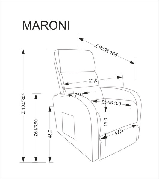Изображение товара Кресло-реклайнер Halmar Maroni (бежевый)