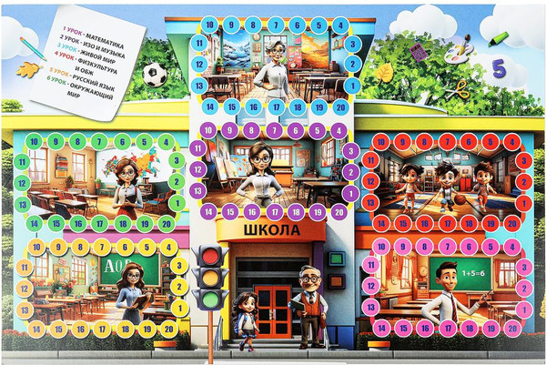 Изображение товара Настольная игра Умные игры Идем в школу / 4660254410800