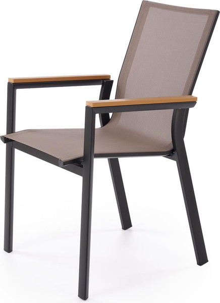 Изображение товара Стул садовый Halmar Fierro (черный/серый/коричневый)