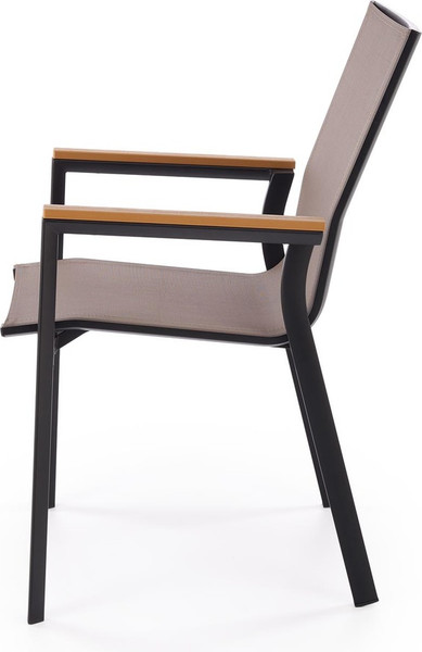Изображение товара Стул садовый Halmar Fierro (черный/серый/коричневый)