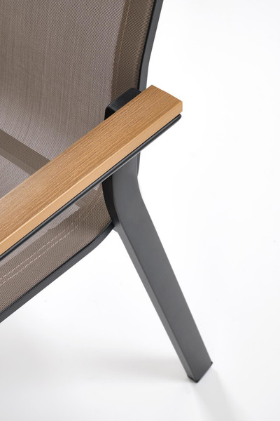 Изображение товара Стул садовый Halmar Fierro (черный/серый/коричневый)