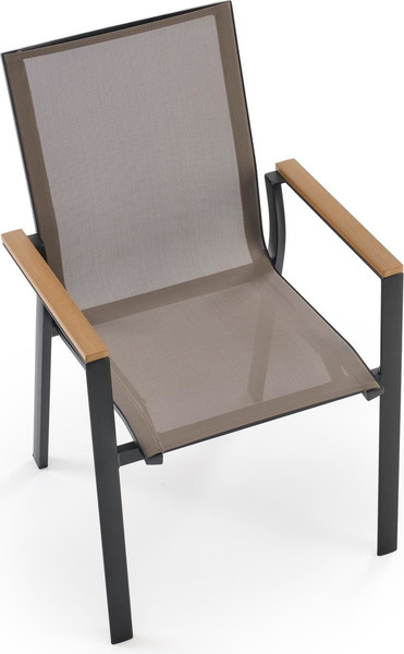 Изображение товара Стул садовый Halmar Fierro (черный/серый/коричневый)