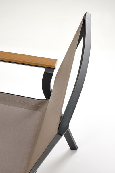 Изображение товара Стул садовый Halmar Fierro (черный/серый/коричневый)