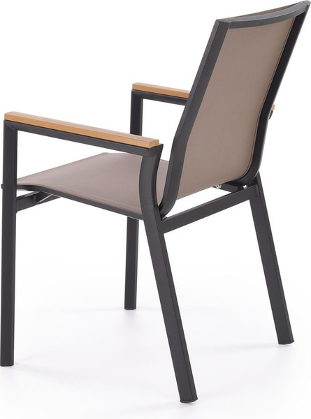 Изображение товара Стул садовый Halmar Fierro (черный/серый/коричневый)