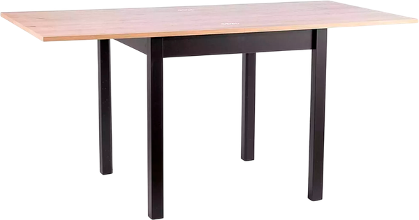 Изображение товара Обеденный стол Signal Flip 60-120x80 (дуб артизан/черный)