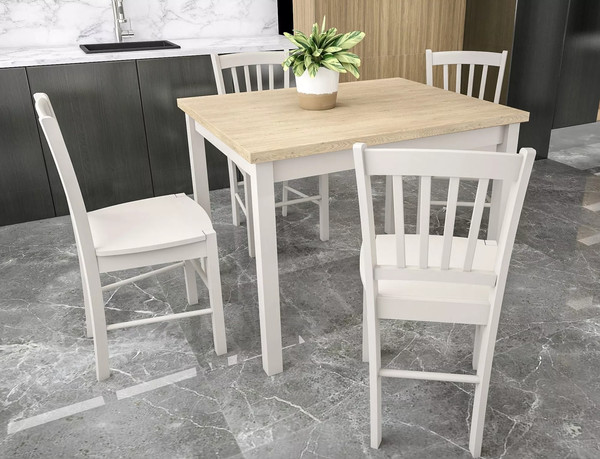 Изображение товара Обеденный стол Signal Adam 90x65 (кашемир/дуб кремона)