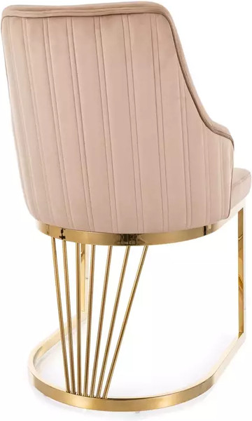 Изображение товара Стул Signal Alure Velvet (Bluvel 28 бежевый/золотой)