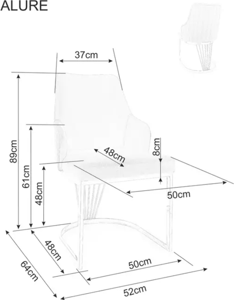 Изображение товара Стул Signal Alure Velvet (Bluvel 28 бежевый/золотой)