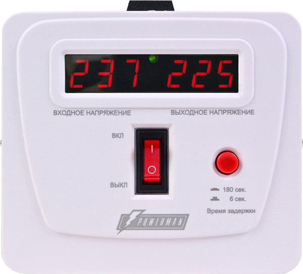 Изображение товара Стабилизатор напряжения PowerMan AVS-500E (черный)