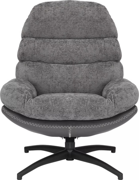 Изображение товара Кресло мягкое Signal Giselle (серый/серый/черный матовый)