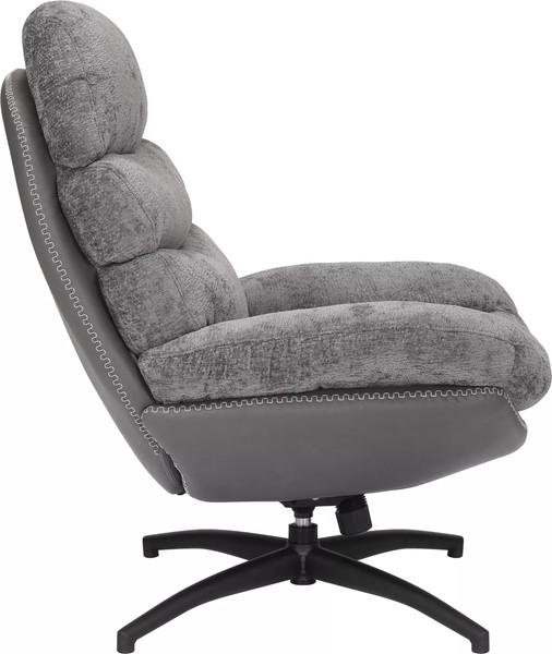 Изображение товара Кресло мягкое Signal Giselle (серый/серый/черный матовый)
