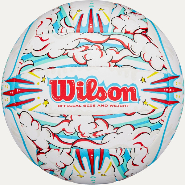 Изображение товара Мяч волейбольный Wilson Graffiti Peace Vb New / WV4008302XBOF (белый/синий)