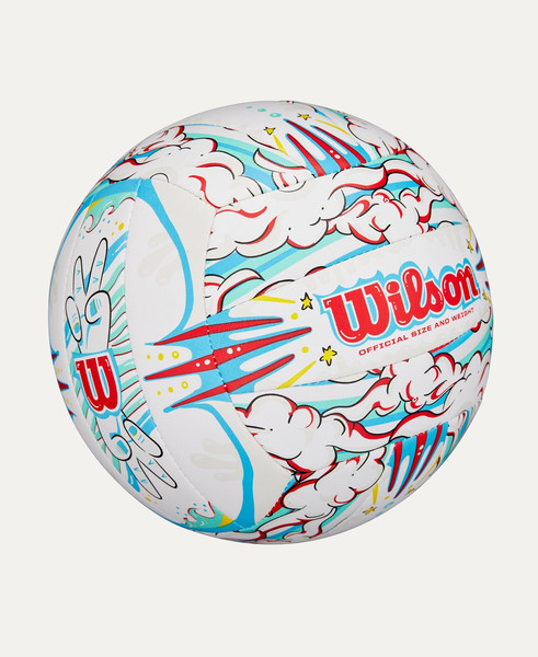 Изображение товара Мяч волейбольный Wilson Graffiti Peace Vb New / WV4008302XBOF (белый/синий)