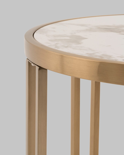Изображение товара Журнальный столик Stool Group Алиада 55x55 / EET-279-BRCG (светлая керамика/шампань)
