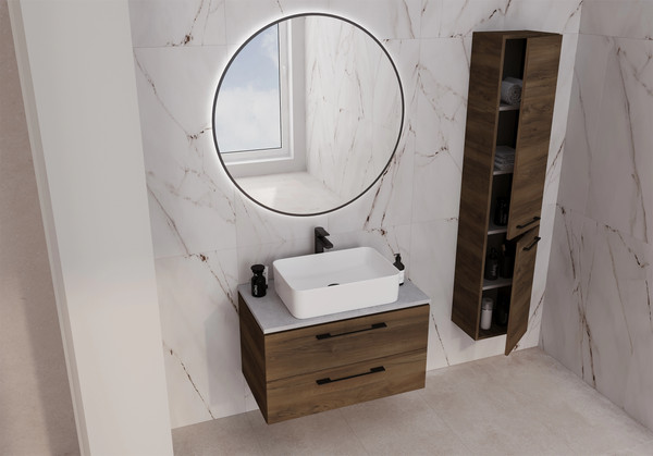 Изображение товара Тумба под умывальник Cersanit Lara 60 / 69158 (орех табак)