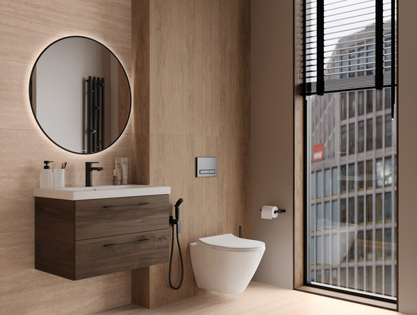 Изображение товара Тумба под умывальник Cersanit Lara 70 / 69159 (орех табак)