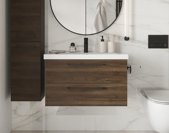 Изображение товара Тумба под умывальник Cersanit Lara 70 / 69159 (орех табак)