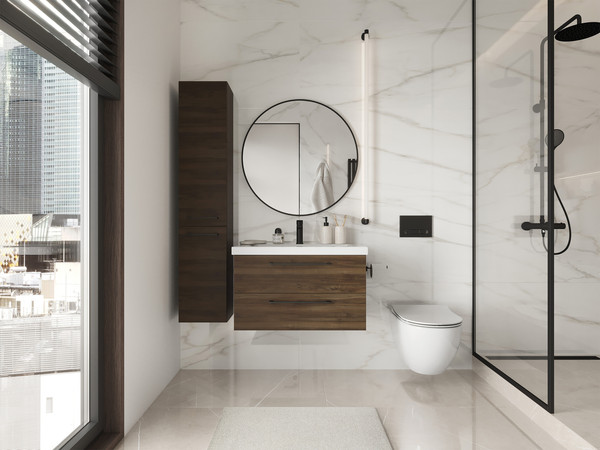 Изображение товара Тумба под умывальник Cersanit Lara 70 / 69159 (орех табак)