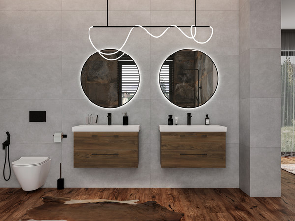 Изображение товара Тумба под умывальник Cersanit Lara 70 / 69159 (орех табак)