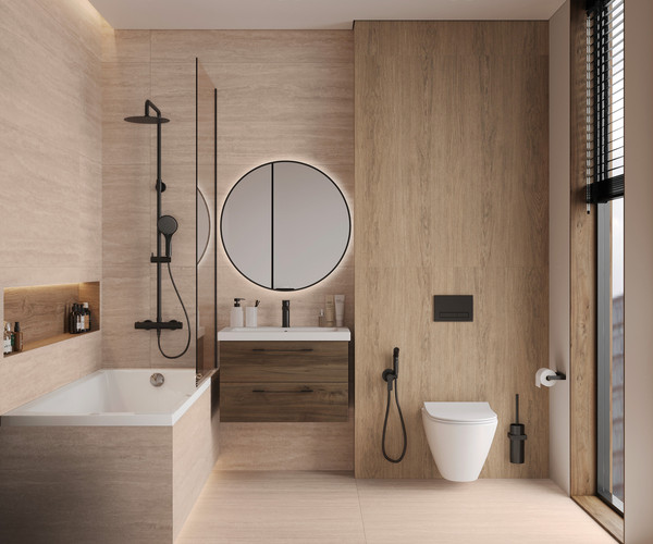 Изображение товара Тумба под умывальник Cersanit Lara 70 / 69159 (орех табак)