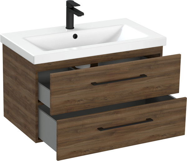 Изображение товара Тумба под умывальник Cersanit Lara 80 / 69160 (орех табак)