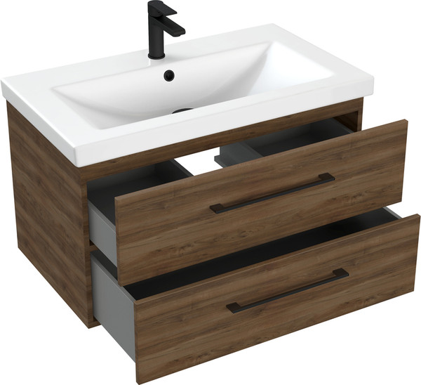 Изображение товара Тумба под умывальник Cersanit Lara 80 / 69160 (орех табак)