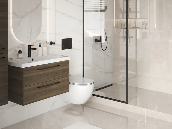 Изображение товара Тумба под умывальник Cersanit Lara 80 / 69160 (орех табак)