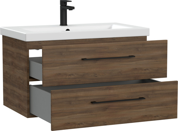 Изображение товара Тумба под умывальник Cersanit Lara 80 / 69160 (орех табак)