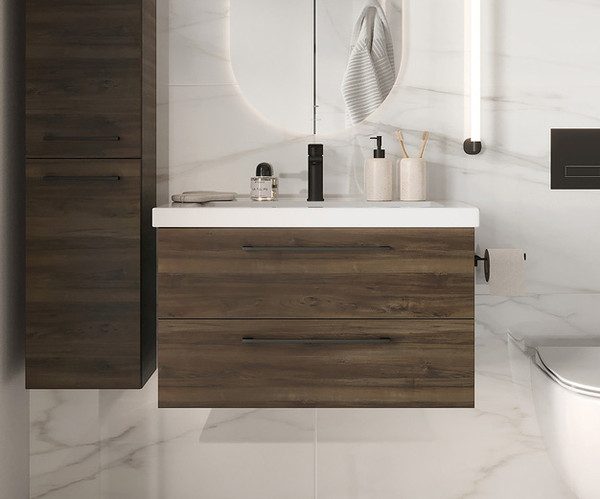 Изображение товара Тумба под умывальник Cersanit Lara 80 / 69160 (орех табак)