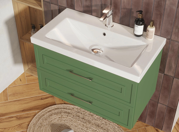 Изображение товара Тумба под умывальник Cersanit Classic 80 / 69092 (зеленый матовый)