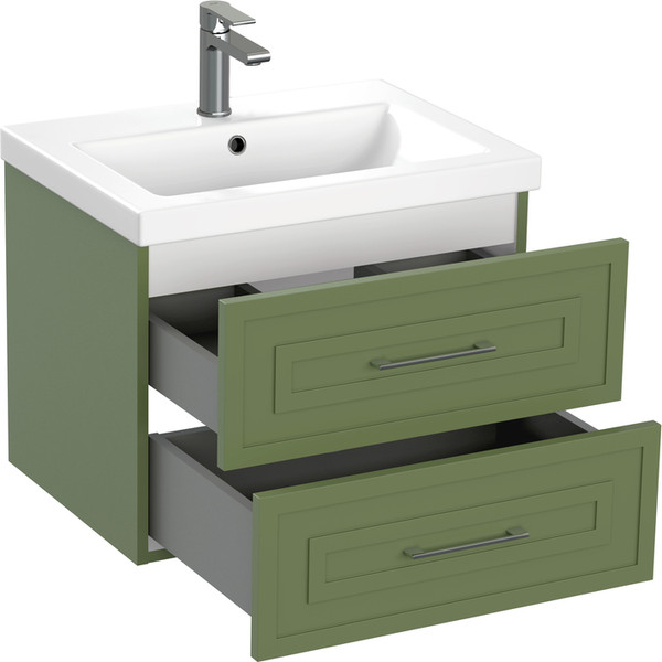 Изображение товара Тумба под умывальник Cersanit Classic 80 / 69092 (зеленый матовый)