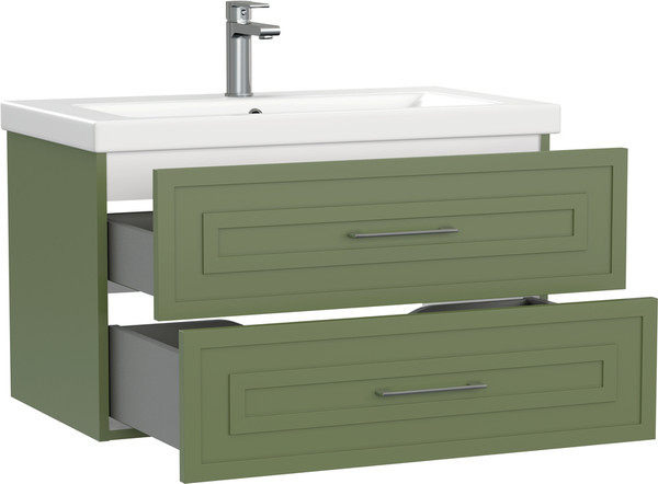 Изображение товара Тумба под умывальник Cersanit Classic 80 / 69092 (зеленый матовый)