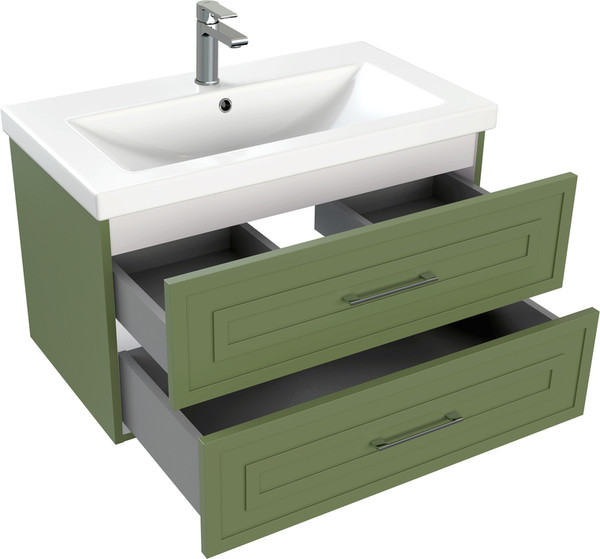 Изображение товара Тумба под умывальник Cersanit Classic 80 / 69092 (зеленый матовый)