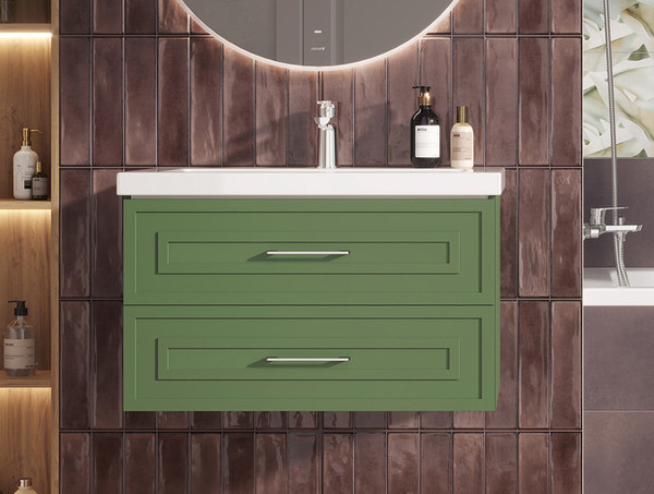 Изображение товара Тумба под умывальник Cersanit Classic 80 / 69092 (зеленый матовый)