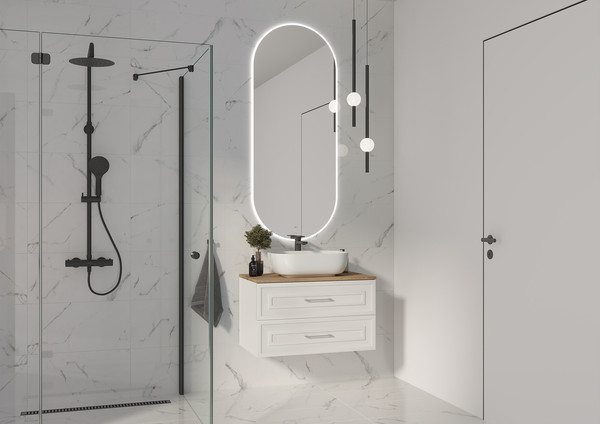 Изображение товара Тумба под умывальник Cersanit Classic 80 / 69090 (белый матовый)