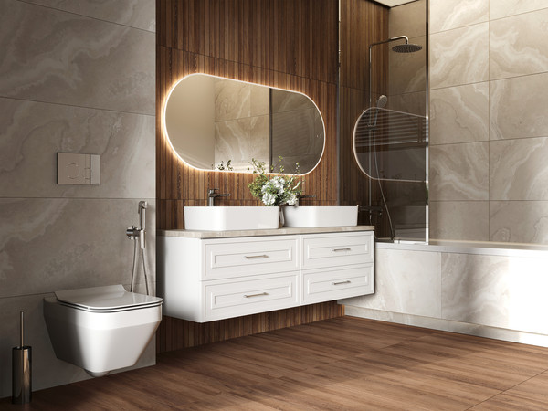 Изображение товара Тумба под умывальник Cersanit Classic 80 / 69090 (белый матовый)