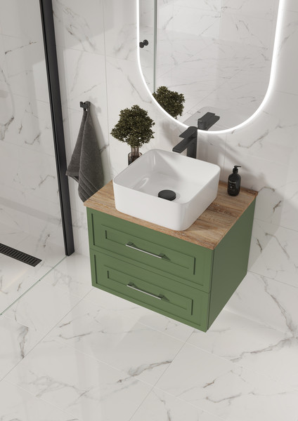 Изображение товара Тумба под умывальник Cersanit Classic 60 / 69089 (зеленый матовый)