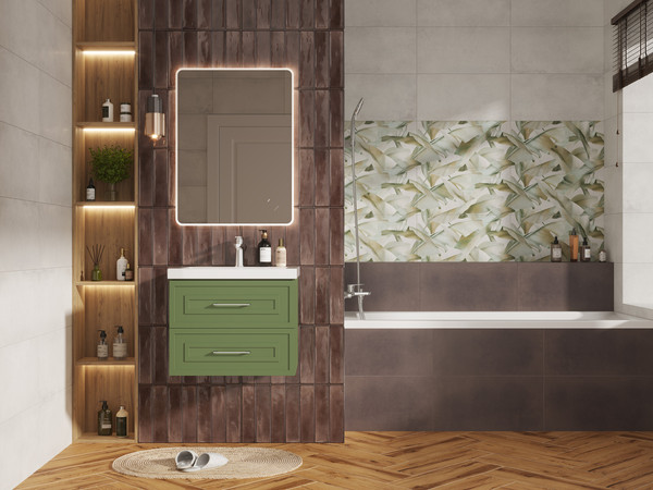 Изображение товара Тумба под умывальник Cersanit Classic 60 / 69089 (зеленый матовый)