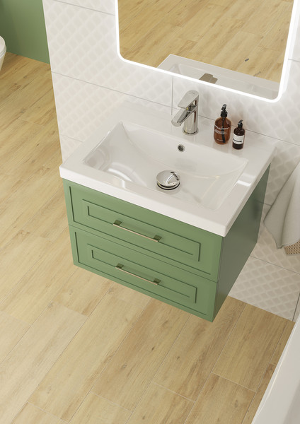 Изображение товара Тумба под умывальник Cersanit Classic 60 / 69089 (зеленый матовый)