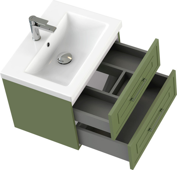 Изображение товара Тумба под умывальник Cersanit Classic 60 / 69089 (зеленый матовый)
