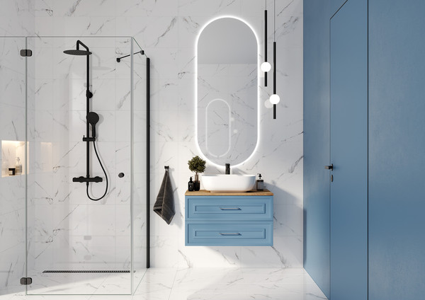 Изображение товара Тумба под умывальник Cersanit Classic 60 / 69088 (голубой матовый)