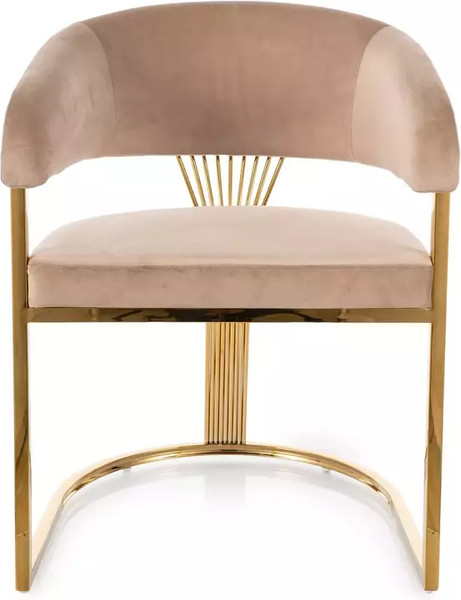 Изображение товара Стул Signal Crown Velvet (Bluvel 28 бежевый/золотой)