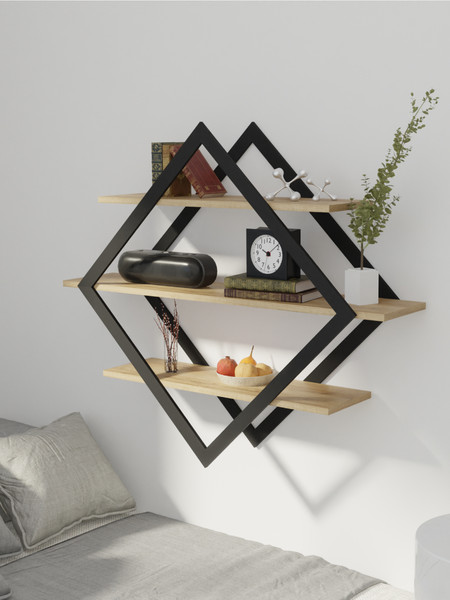 Изображение товара Полка Макс Стайл ПнР-600-3 навесная (дуб кантри золотой)