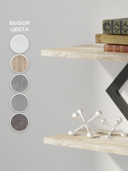 Изображение товара Полка Макс Стайл ПнР-400-2-1 навесная (дуб юкон)