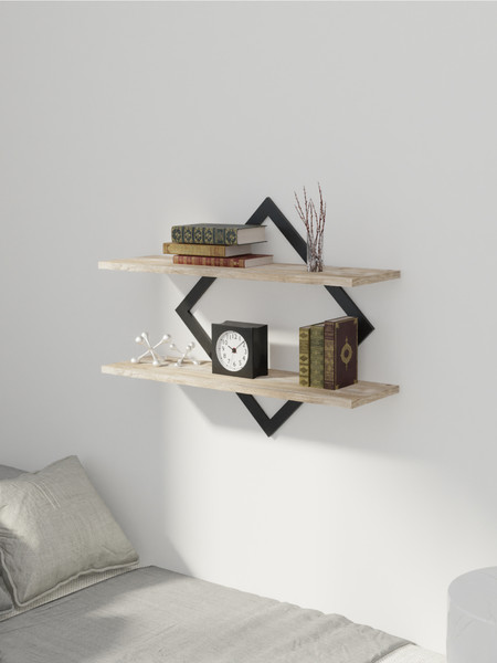 Изображение товара Полка Макс Стайл ПнР-400-2-1 навесная (дуб юкон)