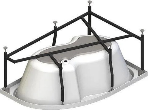 Изображение товара Ванна акриловая Vannesa Ирма 169x110 R / 2-01-0-2-1-217 (с карсасом и экраном)