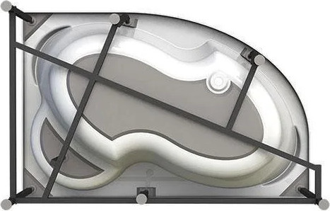 Изображение товара Ванна акриловая Vannesa Ирма 169x110 R / 2-01-0-2-1-217 (с карсасом и экраном)